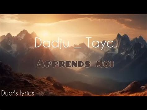 Dadju Tayc Apprends Moi Parole YouTube