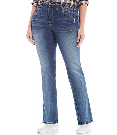 Democracy Plus Size "Ab"solution® Straight Leg Jeans | Dillard's