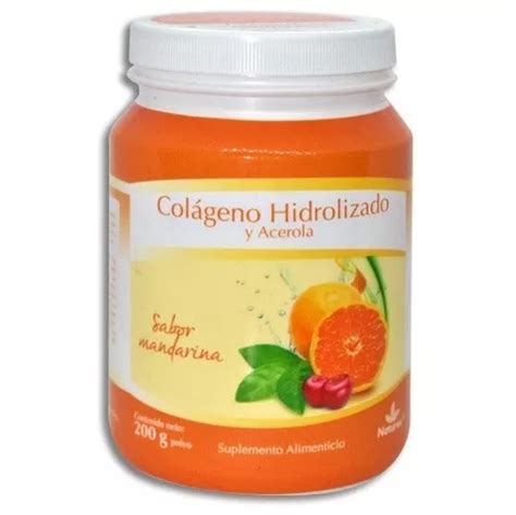 Colageno Hidrolizado Y Acerola Sabor Mandarina Naturex 200 G