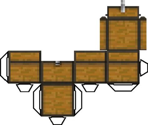 Papercraft gallery: minecraft openable chest printable papercraft