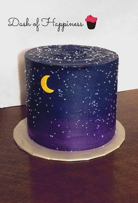 A Starry Night Sky Buttercream Cake Dash Of Happiness Cakes Birthday