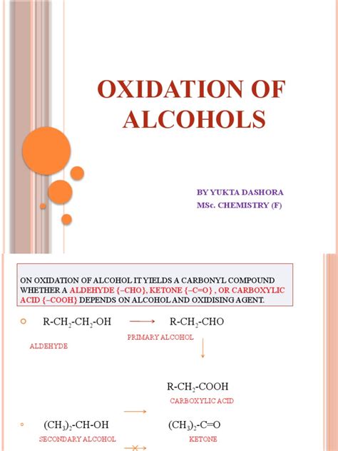 Oxidation of Alcohols | PDF