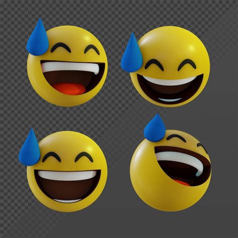 Emoji De Renderiza O D Rosto Sorridente Boca Aberta E Vista Em