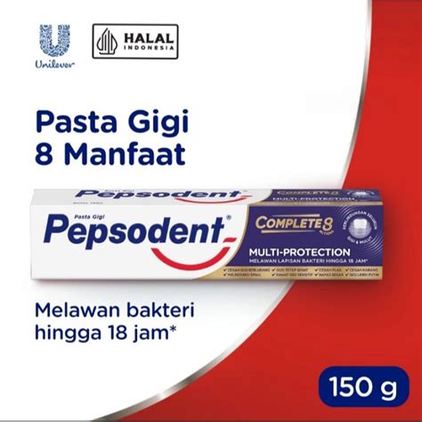 Jual Pepsodent Complete 8 Multi Protection 150 G Shopee Indonesia