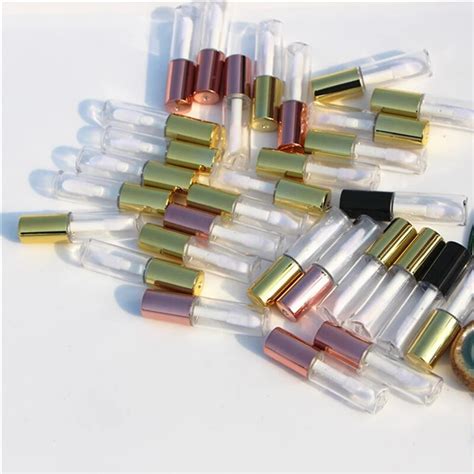 50pcs Pretty Empty Clear Lip Gloss Tube Lip Balm Bottle Container