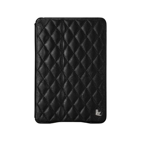 Quilted Genuine Leather Smart Cover Case Ipad Mini Black Jison