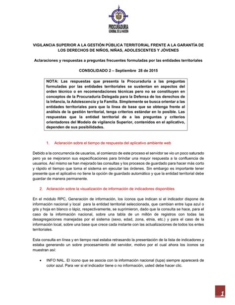 Aclaraciones Y Respuestas A Preguntas Frecuentes Formuladas Por