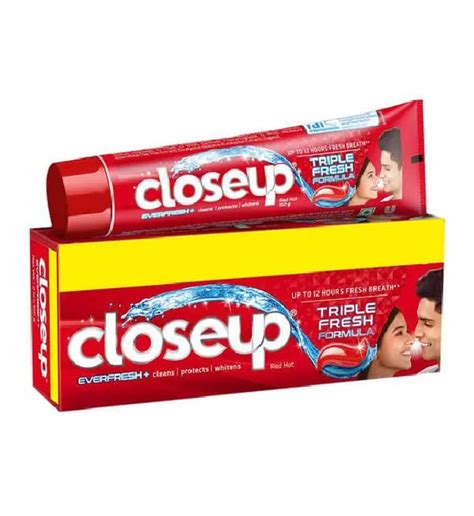 Closeup Triple Fresh Formula Anti Germ Gel Toothpaste Red Hot களசப டரபள ஃபரஷ