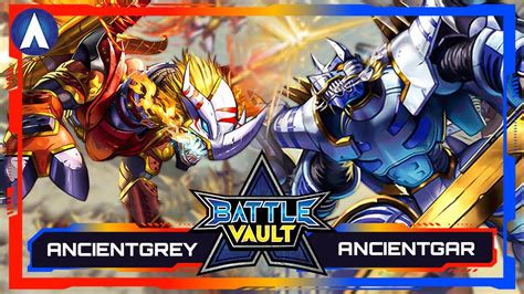 RED OR BLUE HYBRID AncientGreymon VS AncientGarurumon BATTLE VAULT