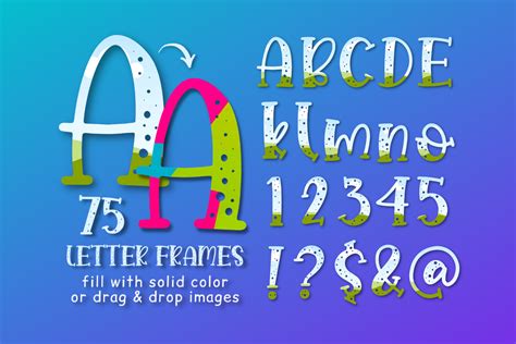 Doodle Letters Canva Frames Template 2 Graphic By Createsurpriselove