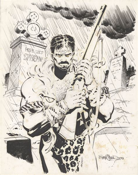 Kraven The Hunter Illustration Mike Zeck Comic Art Sale