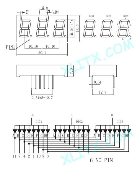 4301BS 0 40 Inch Red 3 Digit CA LED 7 Segment Display Lanpade