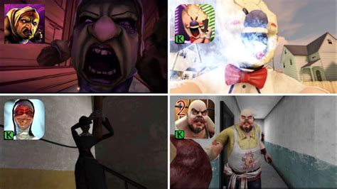 Horror Jumpscares Witch Cry Vs Ice Scream Vs Evil Nun Vs Mr Meat