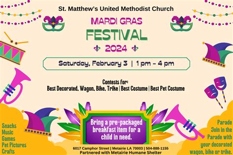 Mardi Gras Fest 2024 St Matthews UMC