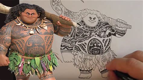 Dibujo De Moana Como Dibujar A Maui De Moana How To Draw Maui From