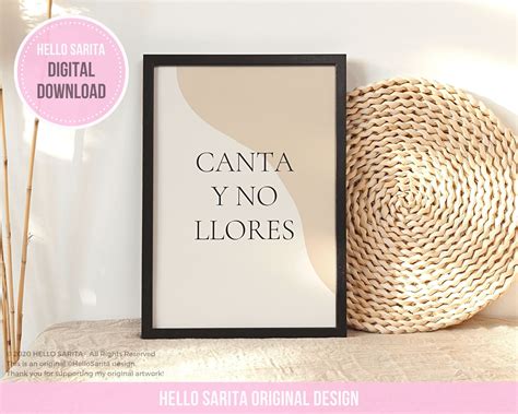 Canta Y No Llores Mexico Art Latina Art Mexico Wall Art Etsy