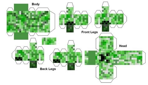 5free Minecraft Creeper Papercraft Template Joepisco