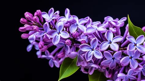 Premium AI Image Photo Of Beautiful Lilac Flower Isolated On Black