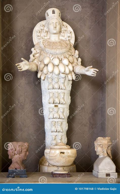 Artemis Of Ephesus Statue The Lady Of Ephesus In Vatican Editorial