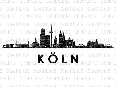 KÖLN Cologne City Skyline Graphic by simpline Creative Fabrica