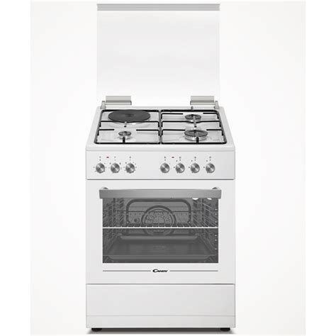 CUISINIÈRE MIXTE 4 FOYERS BLANC CANDY CME660CMW E