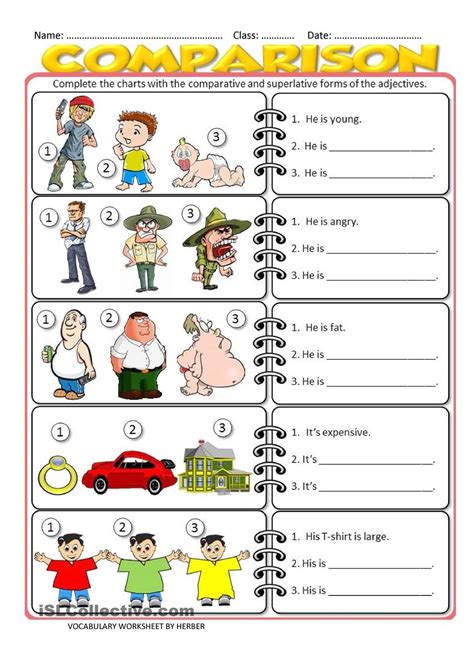 Comparison Worksheet For Class