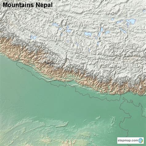 StepMap - Mountains Nepal - Landkarte für Nepal