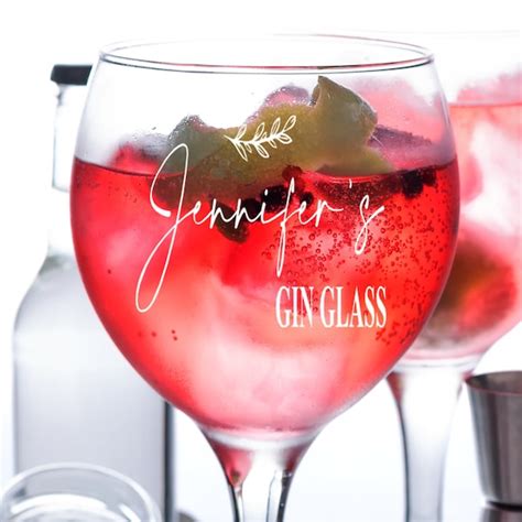 Personalised Gin Glass Etsy Uk