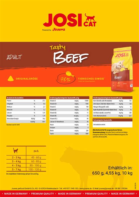 Josera Josicat Tasty Beef Boniveta