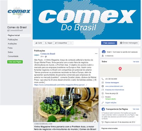 Fanpage Comex Do Brasil Infato Comunica O