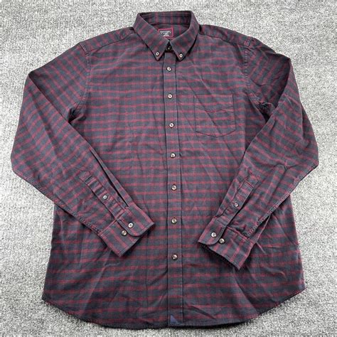 Untuckit Shirt Men Xl Tall Rully 41274 Nav Plaid Button Down Cotton Lightweight Ebay