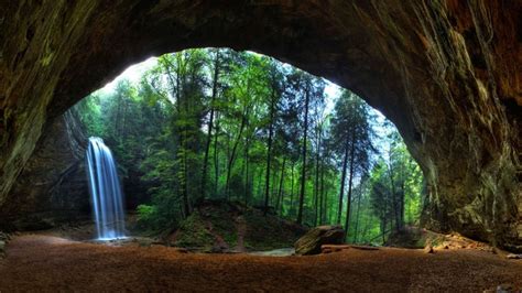 Sunlight Trees Landscape Forest Waterfall Rock Nature Sand