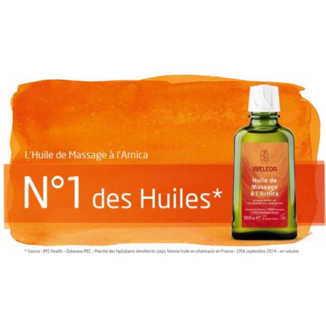 Huile de massage à l arnica bio Weleda format 50ml 100ml ou 250ml