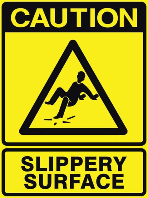 Caution Slipper Surface Caution Sign Shop Safety Signs At Signsmart