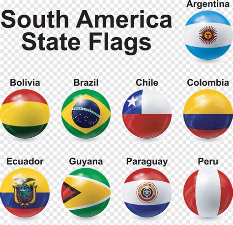 South America State Flags D Sphere Png Pngwing