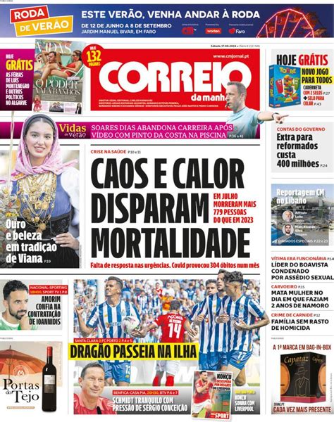 Capa Correio Da Manh Agosto Capasjornais Pt