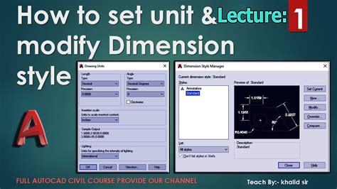 How To Set Units Dimension Style Units Limits Dimension Style With