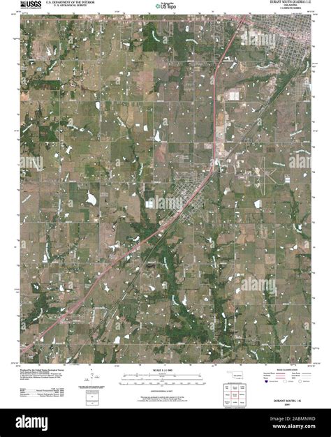 Map of durant oklahoma Cut Out Stock Images & Pictures - Alamy