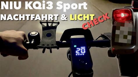 Viel Licht Aber Auch Schatten Bei Der Nachtfahrt Mit Dem Niu Kqi Sport