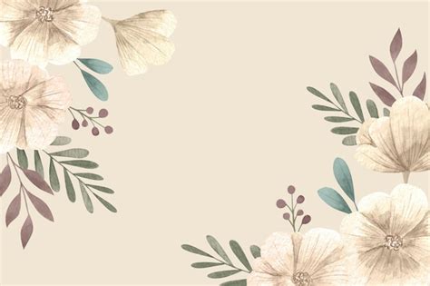 Papel tapiz floral con espacio vacío Vector Premium