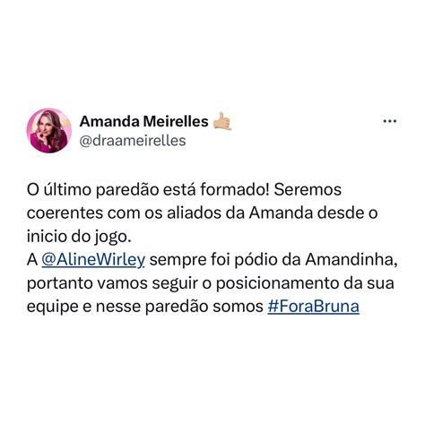 CHOQUEI on Twitter ATENÇÃO Equipe da Amanda declarou ser ForaBruna