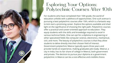 PPT Exploring Your Options Polytechnic Courses After 10th PowerPoint