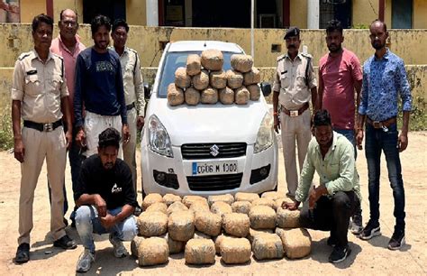 पुलिस ने पकड़ा 55 लाख का गांजा तीन तस्कर गिरफ्तार Police Caught Ganja