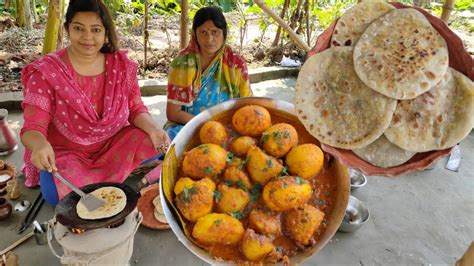 রাতে বা সকালে জলখাবারে বানিয়ে নিন আলুর পরোটা ও ডিম কষা Aloo Paratha