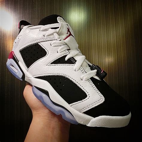 Air Jordan 6 Low Gs White Black Fireberry Fuchsia Sneaker Bar Detroit