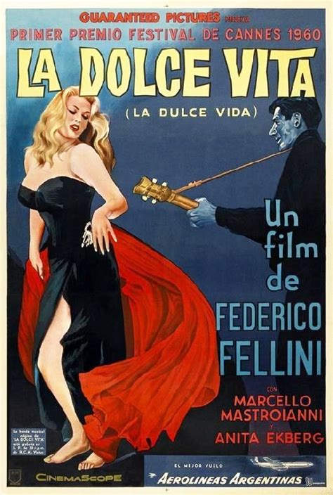 Copia del cartel de la película de 1960 La Dolce Vita Protagonizada