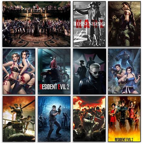 Resident Evil P Steres De Jogos Pintura Cl Ssica De Filmes Hd Print