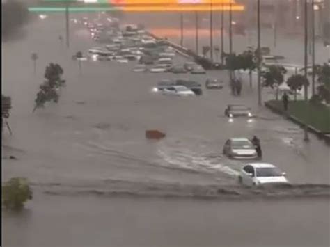 Video Heavy Rain In Saudi Arabia Forces Flight Delays Closes Schools 2 Dead Several Rescued