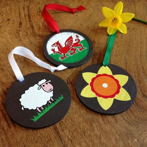 Celebrate Wales With These Cute Welsh Slate Decorarions Choose From Either The Welsh Flag