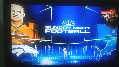 Sunday Night Football On Nbc Denver At Detroit Youtube